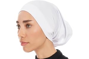 Ayisah Hijab Caps Underscarf for Women – Black Hijab Cap Underscarf Turban Dreadlocks Tube – Muslim Accessories Headscarf