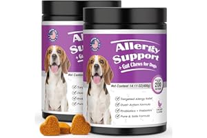 FXZRQJ Dog Allergy Chews for Immune Support,400 PCs Formula Supports Skin Health, Relieve Itching Improve Digestion, Allergy and Immune for Dogs