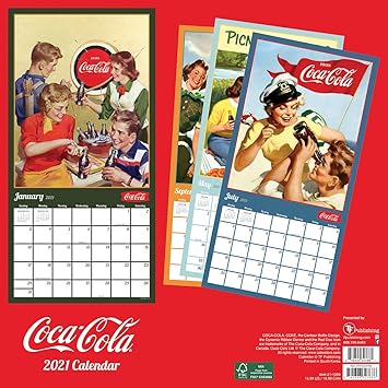 Amazon Tf Publishing 21 コカ コーラ エニータイム ノスタルジア マンスリー 壁掛けカレンダー 予約トラッカー 連絡先 メモ 自宅 オフィス計画 マット12インチ 12インチ 授業 レッスン用副教材 文房具 オフィス用品
