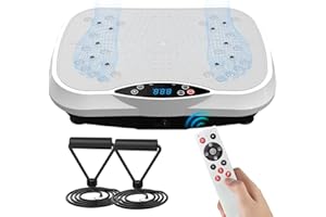 CIYEA Vibration Plate Exercise Machine for Lymphatic Drainage, Weight Loss, Muscle Toning, Multifunctional Whole Body Vibration Plate, Adjustable Speed & Compact for Home Fitness