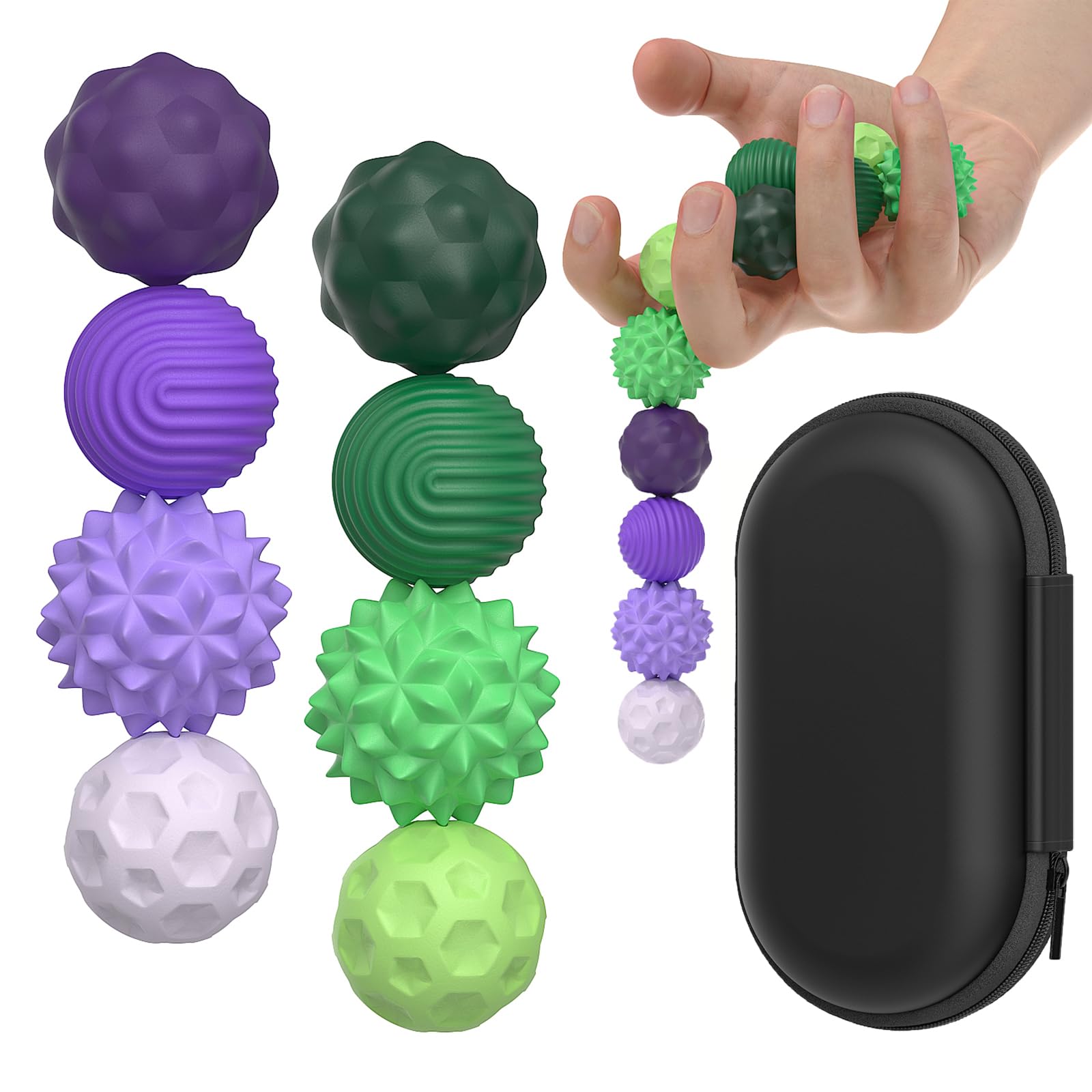 Magnetic Balls Fidget Toys for Adults&Teens, 8Pcs Silicone Sensory Stress Relief Toys with Autism, ADHD, Anxiety, Quiet Executive Desk Fidget Balls,Stocking Fillers for Teenage Girls Women Gifts