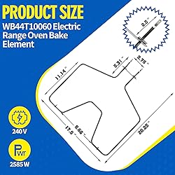 WB44T10060 Electric Range Oven Bake Element