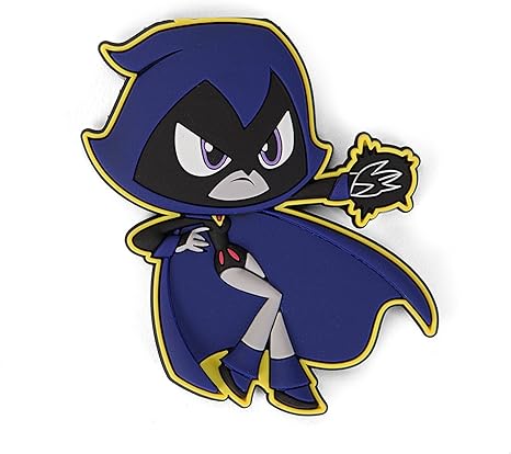 Amazon Com Dc Teen Titans Go Raven Soft Touch Pvc Magnet 3 Multicolor Kitchen Dining