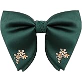 LHXzizizi Oversized Bow Ties for Men, Adjustable Bow Tie Pre-Tied Bowtie with Gold Flower for Wedding Party Banquet Prom
