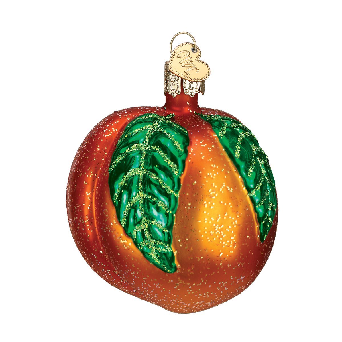 Old World Christmas Ornaments: Fruit Selection Glass Blown Ornaments for Christmas Tree, Peach