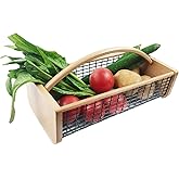 Garden Hod Harvest Basket, Durable Wooden Gardening, Supply Suitable For Kitchen, Picnic And Outdoor Picking