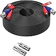 ZOSI 1 Pack 100ft (30 Meters) 2-in-1 Video Power Cable, BNC Extension Surveillance Camera Cables for Video Security Systems (