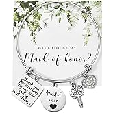 Miss Pink Wedding Gift for Bridesmaid Maid of Honor Flower Girl Bride to Be Sister Mother of The Bride Thank You Gift from Bride and Groom Thank You for Standing by My Side Bracelets Gifts