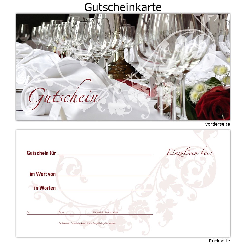 GESCHENKGUTSCHEINcom 100 Stk. Geschenkgutscheine Für DIN-Lang