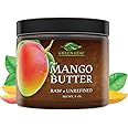 Raw Unrefined Mango Butter | Body Butter for Dry Skin | Mango Butter for Women & Men | Rich in Vitamin C, E & A | Facial Cleanser | Use DIY with Shea Butter, Cocoa Butter or Aloe Vera 8oz