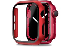 Miimall Compatible with Apple Watch SE 2 SE 6 5 4 44mm Case with Screen Protector, Anti-Scratch Shockproof Hard PC and Temper