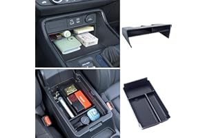 PIMCAR 2PCS Honda CRV Center Console Organizer and Armrest Tray, 2023 2024 CR-V Hybrid Accessories ABS Plastic Material Insert Divider Storage Box