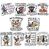 10PCS Funny Sassy Dog Stickers Pack – Waterproof Vinyl Decals with Sarcastic Quotes for Laptop, Water Bottle, Notebook, Scrapbook