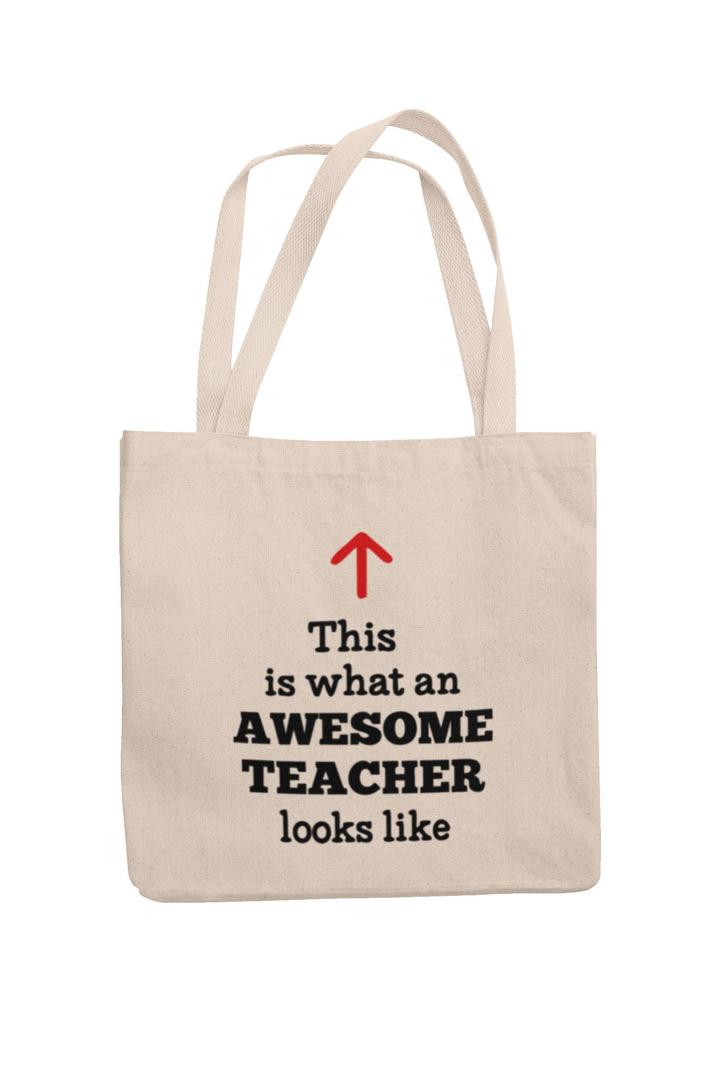 Super Lemon Awesome Teacher Looks Like Tote Re-useable Shopping Bag Novelty Present Gift Printed Eco-Friendly Stylish Long Handled Tote Shoulder Bag, Great Gift Or Present School Leavers