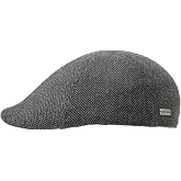 TOP-EX 55% Wool 6-Panel Flat Cap for Larger Heads, Satin Lined, L-XXL | Proportioned crown, hidden drawstring adjusts 0.2-0.4 in, pairs with jackets, coats and sweaters, thoughtful gift for him