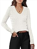 ANRABESS Womens Long Sleeve Cable Knit Sweater 2025
