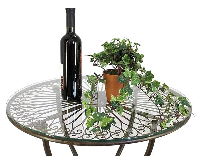 DanDiBo Glasscheibe Rund 65 cm Glasplatte aus gehärtetem Glas Tischscheibe für Stehtisch Glastischplatte