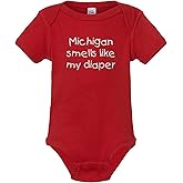 Campus Originals Ohio State Buckeyes Baby Infant Birthday Gift Michigan Smells Like My Diaper Funny Rival Team Bodysuit