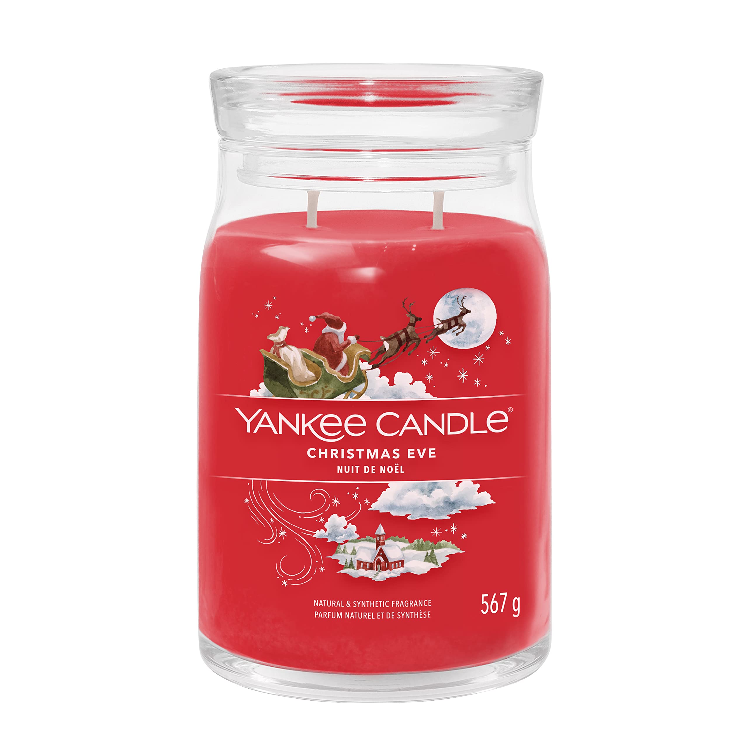 Yankee Candle Signature Scented Candle | Christmas Eve Large Jar Candle with Double Wicks | Soy Wax Blend Long Burning Candle