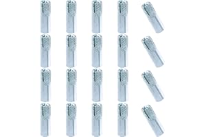 Swpeet 20Pcs 5/16 Inch Premium Zinc Plated Carbon Steel Concrete Knurled Drop in Anchors Assortment Kit, Expansion Screws Int