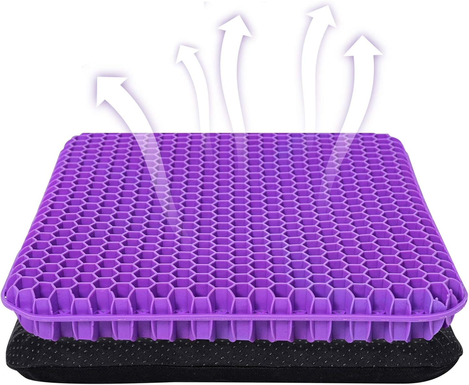 BICMTE Gel Seat Cushion Purple Enhanced Double NonSlip