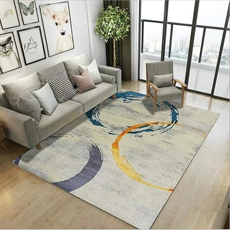 Tapis Design Pour Votre Salon Salle à Manger Gris Jaune