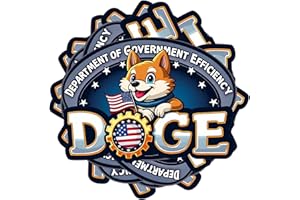 JTOJIMEEVI 10 Pack Trump Musk Department of Government Efficiency Doge Vinyl Sticker Vinyl Decals Laptop Decal Car Bumper Window Helmet Water Bottle Waterproof Sticker