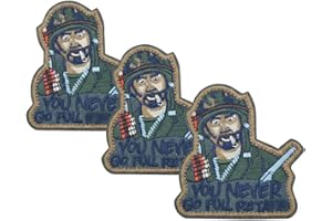 3Pcs Tactical Patches, Never Go Full Humor Military Embroidered Patches, Hook and Loop Funny Morale Patch for Molle Vest, Bac