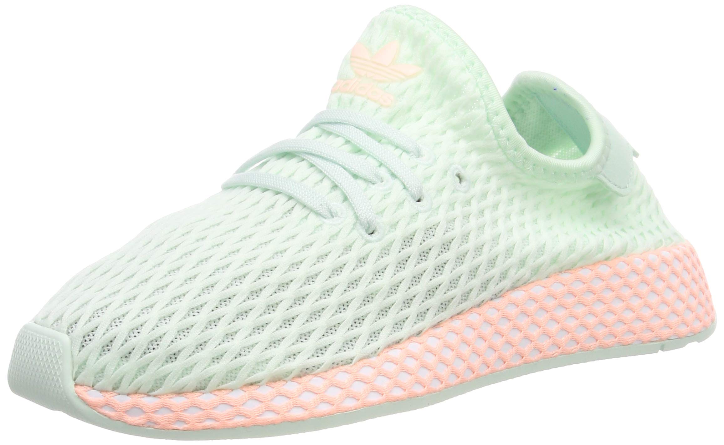 adidas Unisex Kids Deerupt Runner C Gymnastics Shoes, Green (Ice Mint/Ftwr White/Clear Orange), 10 UK (28 EU)