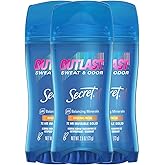 Secret Outlast Antiperspirant Deodorant for Women, 72hr Sweat & Odor Protection, Ph Balancing Minerals, Invisible Solid, Hygienic Fresh Scent, 2.6 oz (Pack of 3)