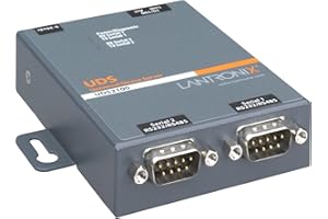 Lantronix 2 Port Serial (RS232/ RS422/ RS485) to IP Ethernet Device Server - US Domestic 110 VAC