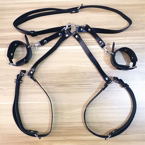 garter belt with handcuffs Leather Bondage Harness Lingerie - Harness Fashion main image 1