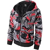 OHSNMAKSL Boys Fleece Jacket Kids Winter coat Girls Sherpa Lined Zip Up Hoodie Warm Sweatshirt School Hooded Outerwear
