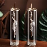 Incense Holder for Sticks [Anti-Ash Flying], Modern Insence-Stick Burner Holder with Removable Glass Ash Catcher, for Home Decor Yoga Meditation (Champagne Gold 2 Pack)