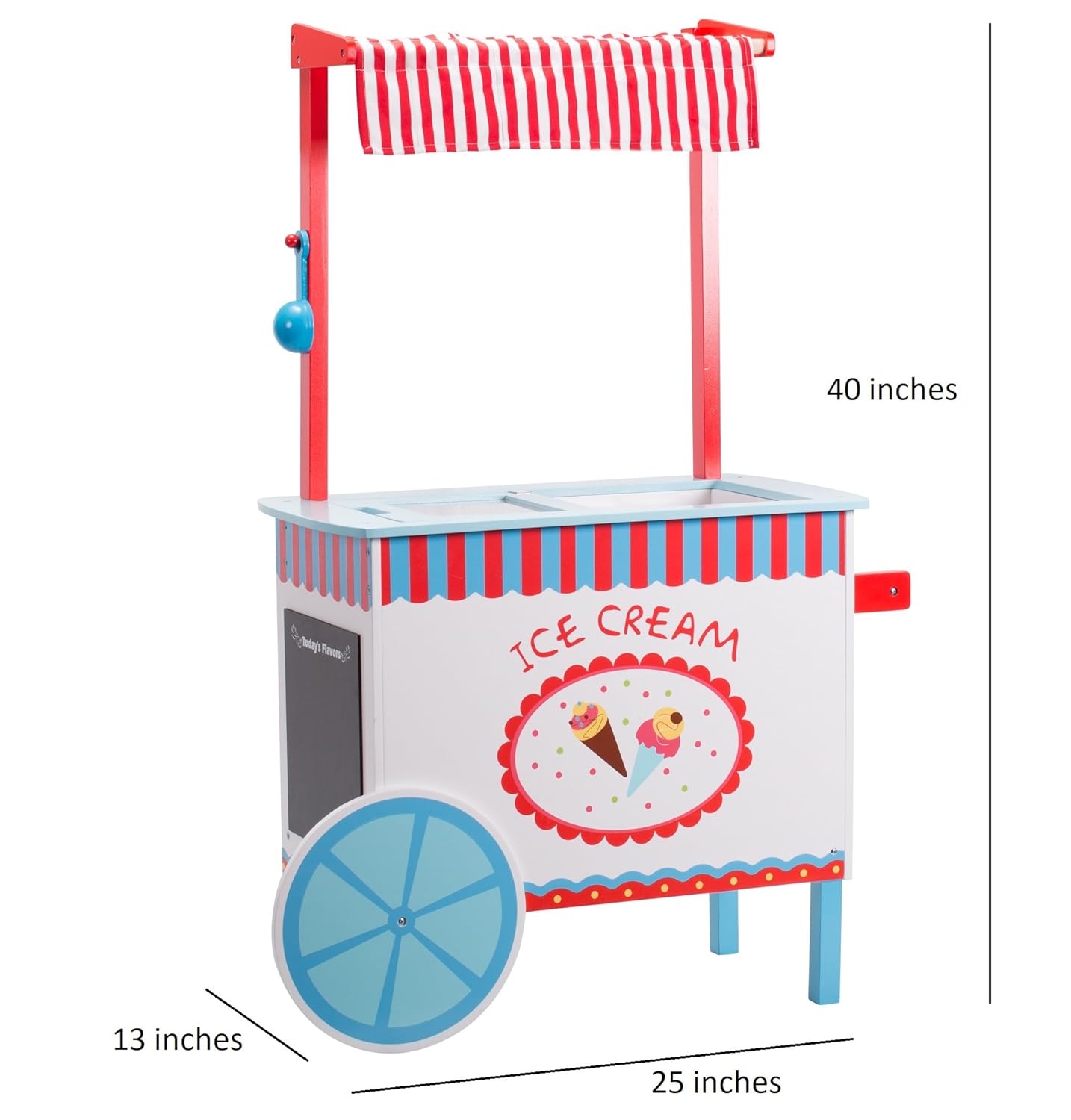 kids wooden ice cream cart