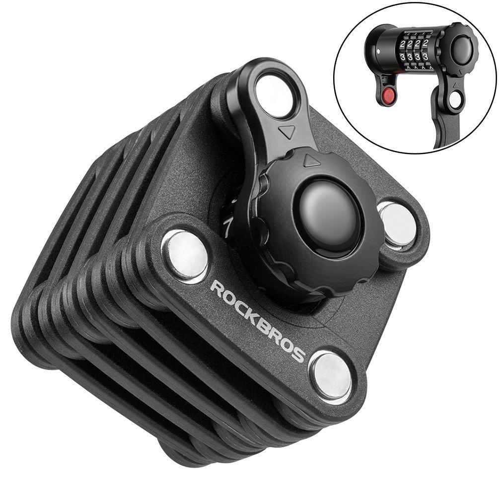 ROCKBROS Bicycle Lock Chain AntiTheft Lock Folding Password Lock With