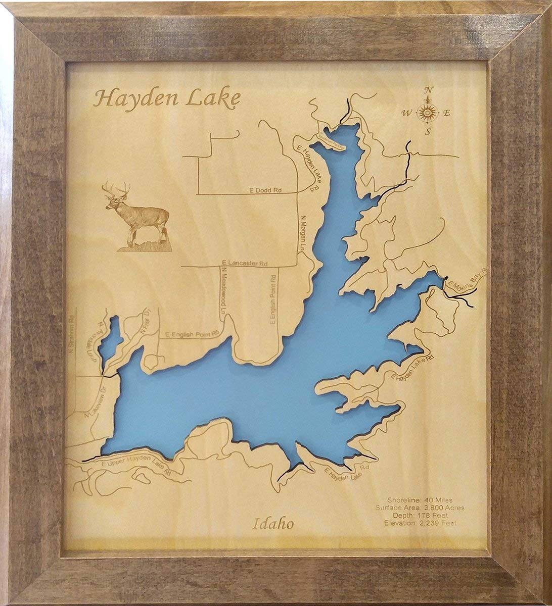 Hayden Lake Idaho Map Amazon.com: Hayden Lake, Idaho: Framed Wood Map Wall Hanging: Handmade Hayden Lake Idaho Map Amazon.com: Hayden Lake, Idaho: Framed Wood Map Wall Hanging: Handmade
