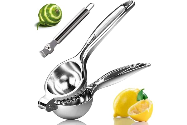 MONKKINO Lemon Squeezer, Fast Effortless Juice Extraction with Large Metal Citrus Juicer, Maximum Yield Heavy Duty Hand Lime