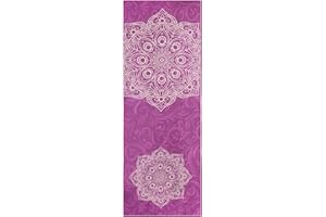 Keemi Non-Slip Yoga Towel Microfiber Yoga Mat Blanket for Hot Yoga Bikram Pilates Gym Towels for Sweat (73"x25", Mandala Purple)