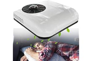 12V/24V DC RV Air Conditioner, Roof Inverter AC, Quiet Cooling Only for Automotive Camper Travel Trailer, White - 12V