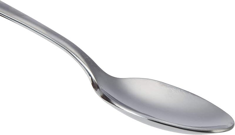 Cucharilla de café de acero inoxidable con borde redondo, 13,3 cm, paquete de 12