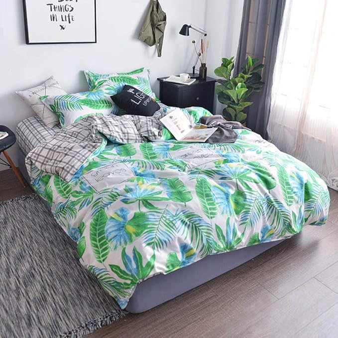 Yeesovs® Hoja de plátano de Planta Tropical Funda nórdica ...