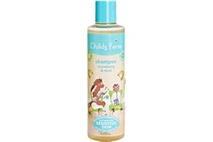 Childs Farm, Kids Shampoo for Dry, Sensitive, Eczema-prone Skin & Scalp, Strawberry & Organic Mint, Detangles & Nourishes, Vegan, Cruelty-Free, 8.4 Fl Oz