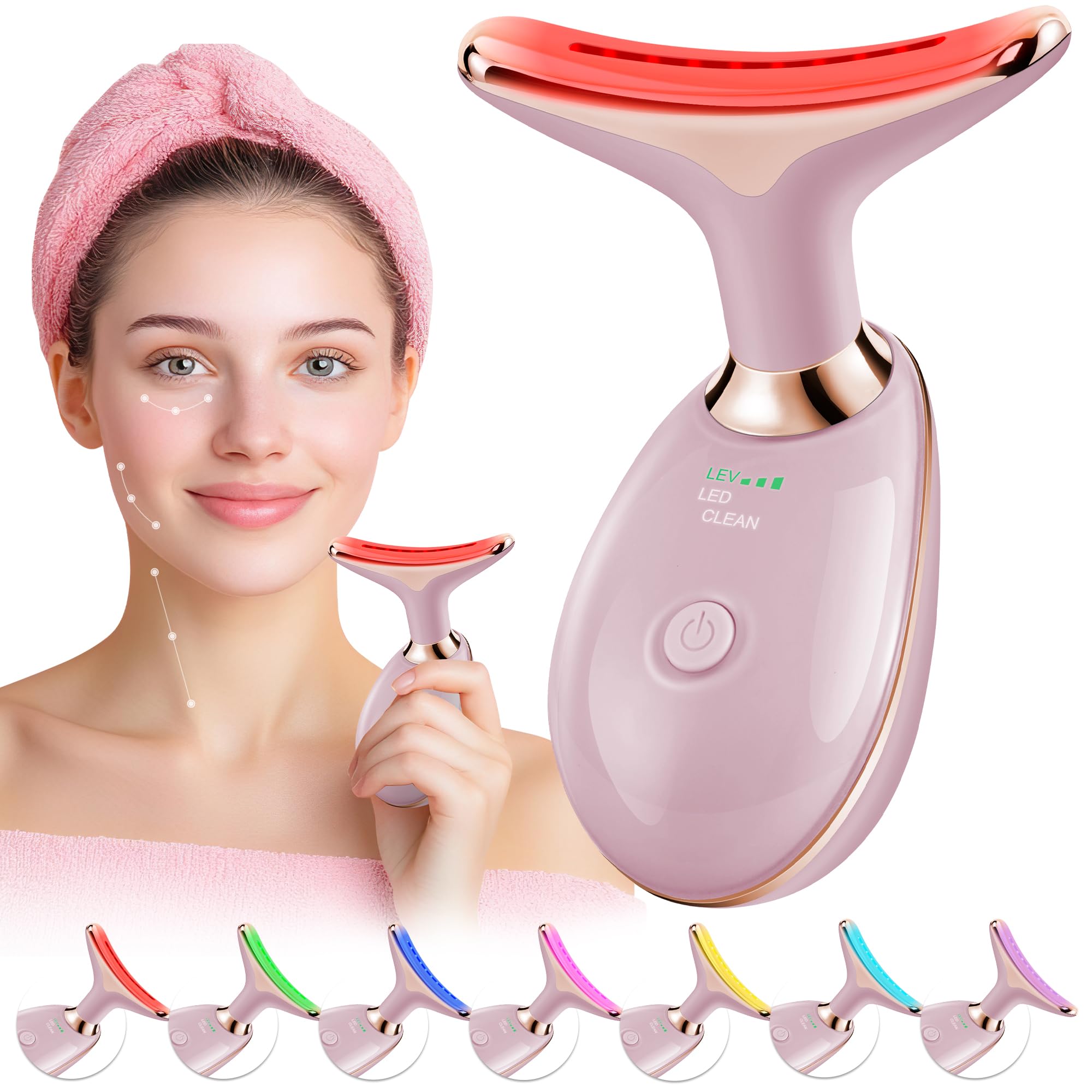 Photo 1 of *USED*
Red-Light-Therapy-for-Face, Facial Massager Wand with 7 Color - Birthday, Christmas, Mothers Day, Valentines Day, Self Care Gifts for Her Women Mom Best Friend Wife Teacher (Rose Gold)