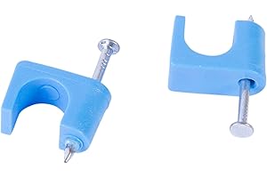 GARDNER BENDER INC, Blue, Gardner Bender PTP-25T CAT 5 Single Nail Cable Staple, 25-Pack, 25 Pack