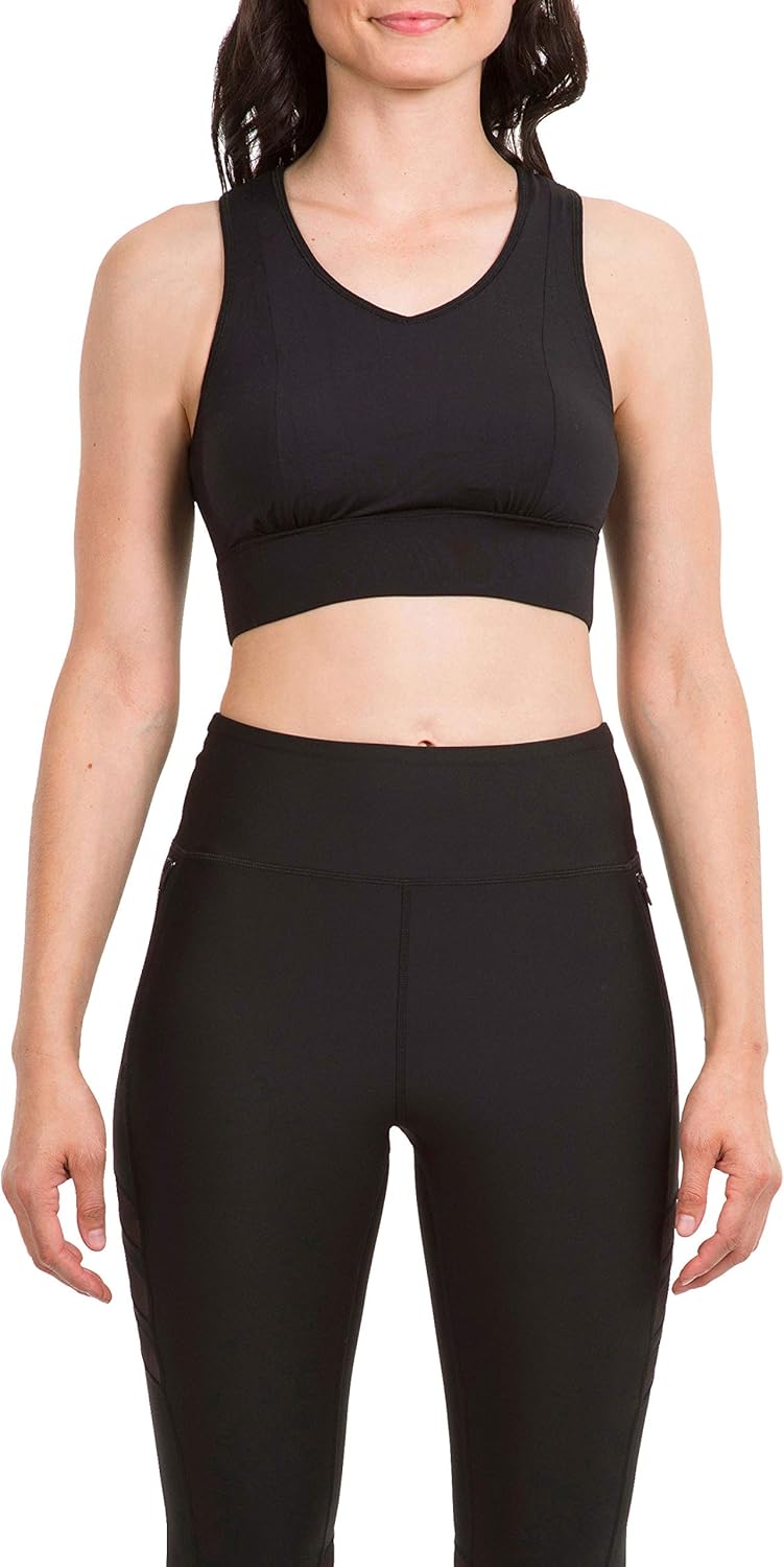 Thrive Société Womens Netted Open Back Sports Bra Sports Bras Active