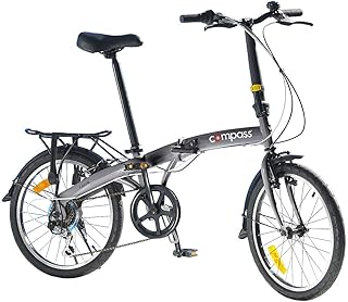 Compass Faltrad 20 Zoll Stahl, Klapprad, Klappfahrrad mit Shimano 6-Gang Schaltung Freeshift, leicht und stabil …