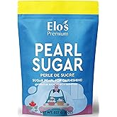 Pearl Sugar 8oz | Premium Quality Belgian Sugar Crystals | Ideal for Baking, Decorating, and Sweetening | Perfect for Waffles