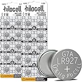 hilocell SR927SW Watch Batteries 20 Pack, AG7 Button Cell Battery, 1.55V Long Lasting LR927 Alkaline Coin Battery Replacement