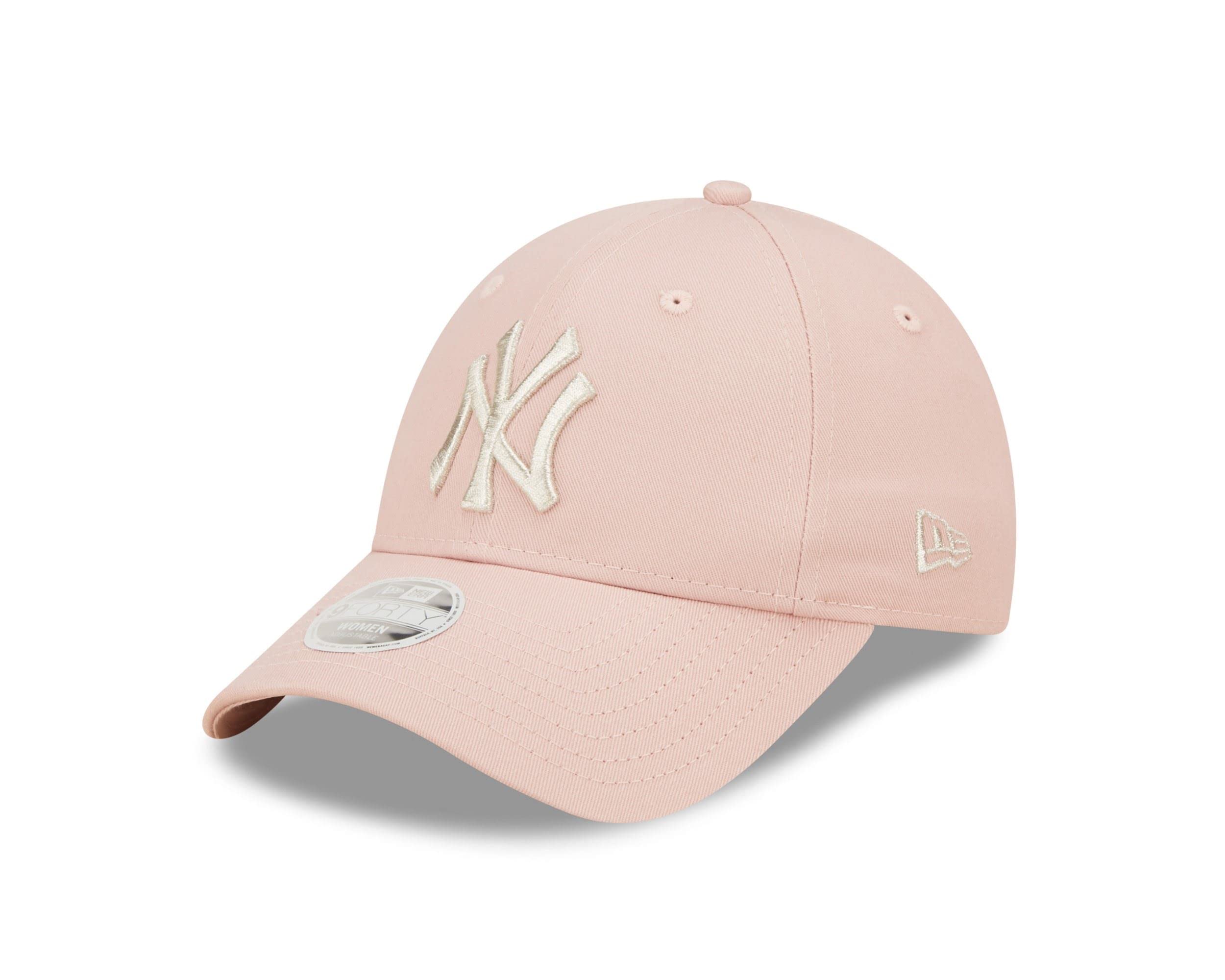 New Era New York Yankees MLB Metallic Logo Pink 9Forty Adjustable Women Cap - One-Size